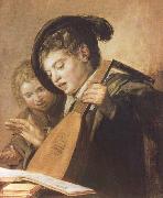 Frans Hals Two Singing Boys painting